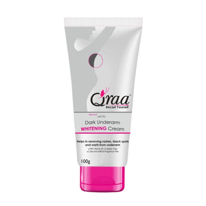 Qraa Advanced Lacto Dark Underarm Cream, 100g For even toned underarms - Paraben Free